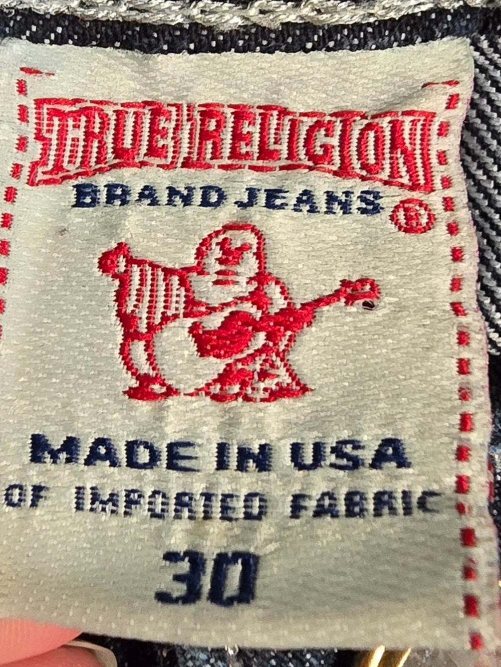 True Religion Joey Super T Low Rise Straight Jeans Size 30 - Picture 8 of 9